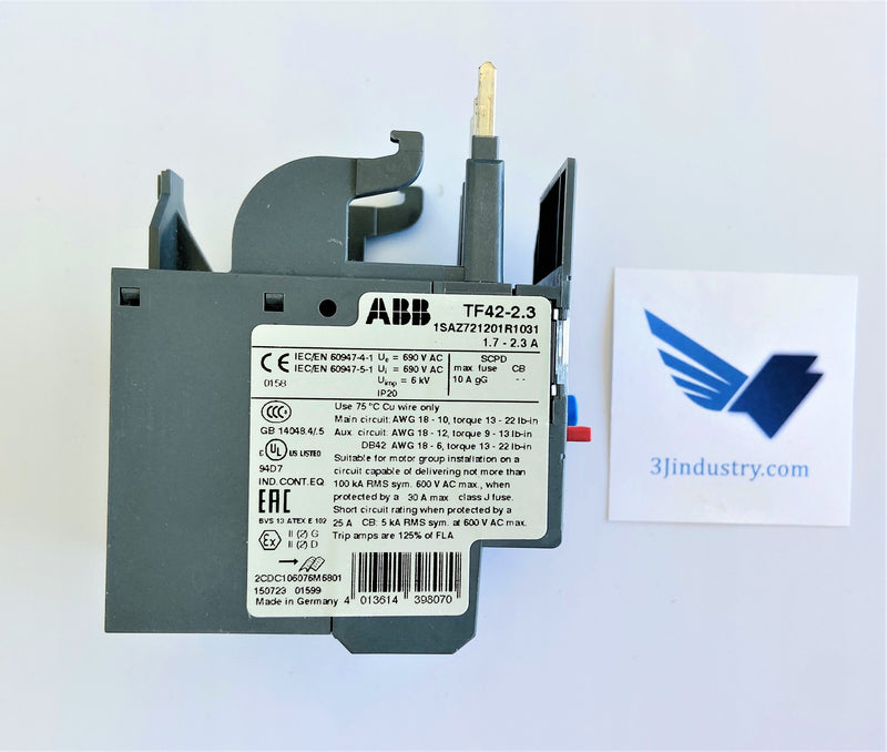 TF422.3 ABB TF42 THERMAL OVERLOAD RELAY 3JIndustry