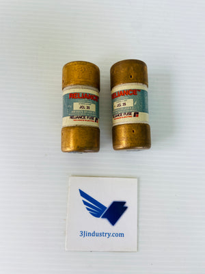 LOT OF 2 - JCL-35 - 35A - 600V CLASS J  -  RELIANCE ELECTRIC JCL35 FUSE