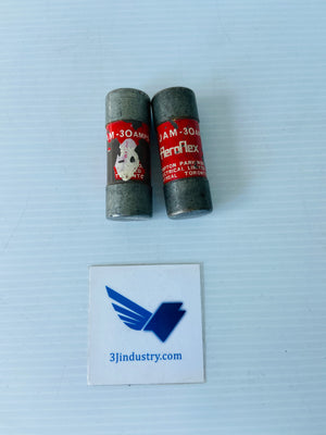 LOT OF 2 JAM-30 - 30A - 600V - HRCI  -  AEROFLEX JAM30 FUSE