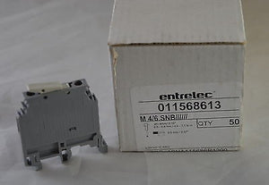 Lot of 100 - 011568613 ABB Terminal Block Entrelec 10A, ISOLATED 115 686 13