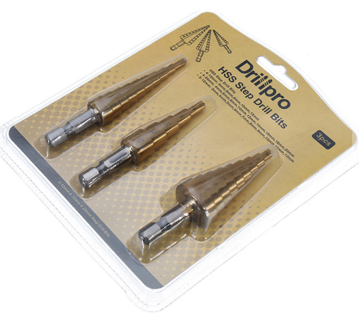Drillpro 6pz punta step on sale drill coated with titanium