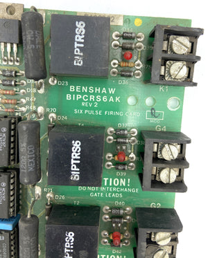 BIPCRS6AK REV 2   -  BENSHAW BIPCR SIX PULSE FIRING CARD