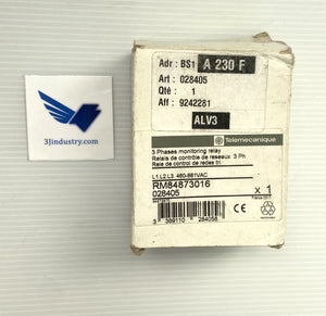 RM873 - RM84873016 - 3PH - 460V-661V - 50/0HZ - 8A/250V - 1/3HP 240VAC  -  TELEMECANIQUE RM873 MONITORING RELAY