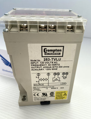 253-TVLU-PQHG-C6-DG - 120V - 4/20MA - 500OHMS - 60HZ - 253TVLUPQHGC6DG  -  CROMPTON 253-TVLU VOLTAGE TRANSDUCER