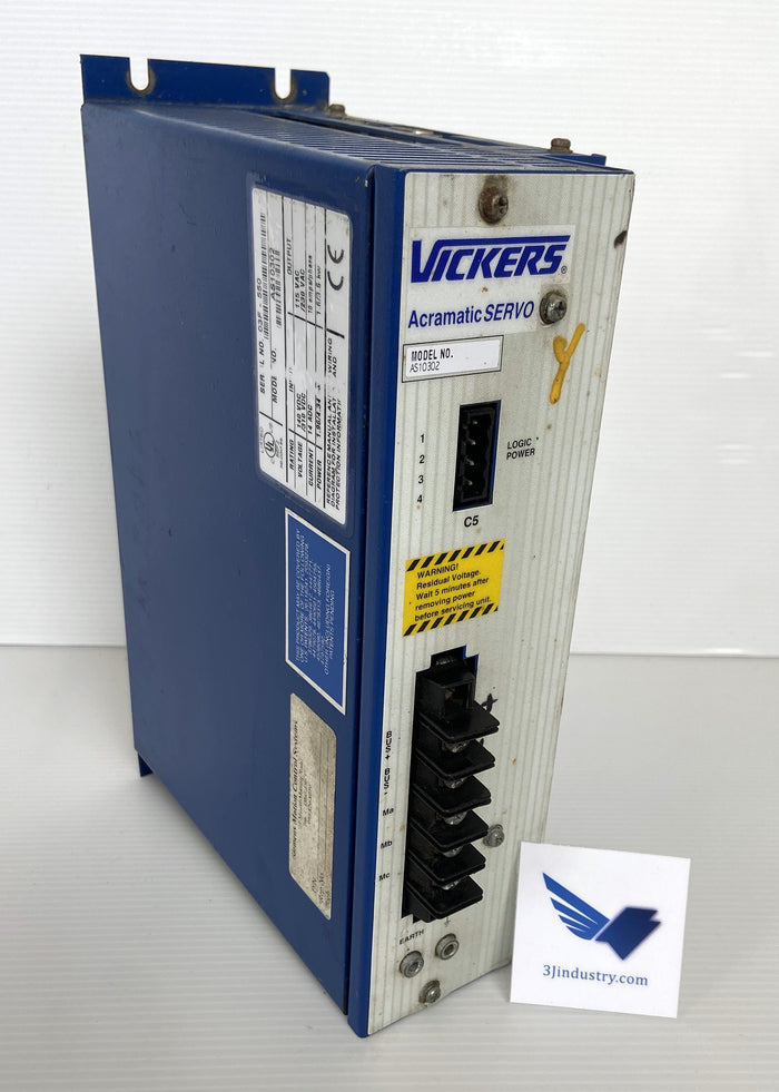 AS10302 - 140/310 VDC - 14ADC - 1,96/4,34KW - 10A/PHASE  -  VICKERS AS103 SERVO DRIVE