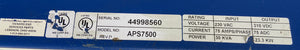 APS7500 - 230VAC - 75A - 30KVA   -  VICKERS  APS75 POWER SUPPLY