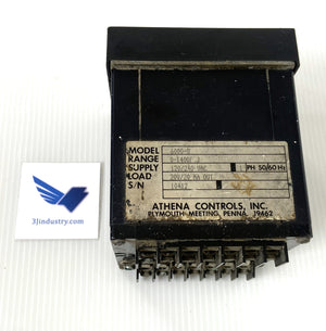 6000-S - 0-1400F J - 120/240VAC 1 PH 50/60HZ 20V/20 MA OUT - 6000S  -  ATHENA CONTROLS 6000 TEMPERATURE CONTROLLER