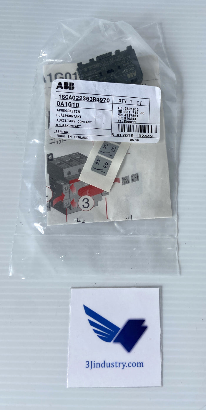 OA1G10 - 1SCA022353R4970 - 16A - 690V  -  ABB OA1G1 AUXILIARY CONTACT