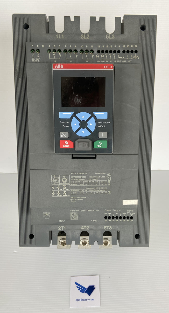 PSTX142-69-70 - 1SFA898210R7000 - 142 A - 208 ... 690 V AC - 50/60 Hz   -  ABB PSTX SOFT STARTER