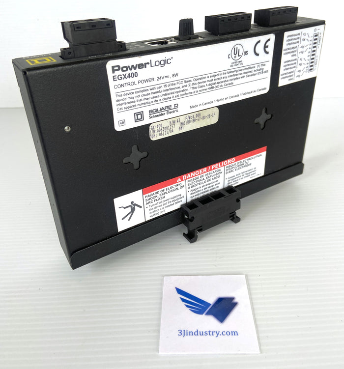 EGX-400 24V 8W POWERLOGIC 10/100 BASE T 100 BASE FX RS-485   -  SQUARE D EGX ETHERNET GATEWAY