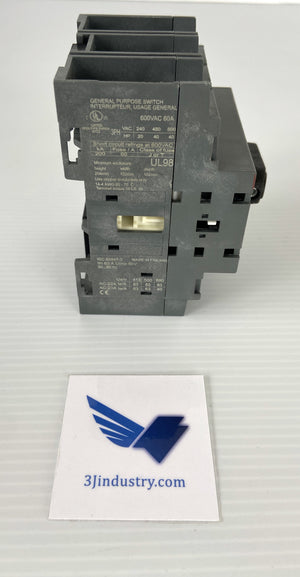 OT60F3 - 1G200B11551200736 - 600VAC- 50/60HZ - 3 POLE - 60A  -  ABB OT60 GENERAL PURPOSE SWITCH