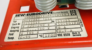 MOVIRET 108X - 220/240VAC  - 50/60HZ - 0-45C - 8A   -  SEW-EURODRIVE 108X DRIVE
