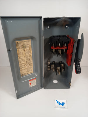 CH363 F1 100 - Square D 100 Amp 600vac 600vdc  - SQUARE D  CH363 HEAVY DUTY SAFETY SWITCH