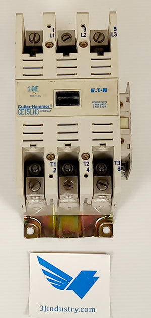 CE15LN3 - CE15LN3A - 85A - 600v - SERIE A1 Coil 110/120Vac 3P 1NO AUX 3NO MAIN  -  CUTLER-HAMMER CONTACTOR CE15