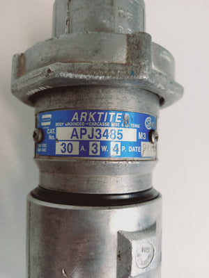 APJ 3485 - APJ3485 - Plug 3 Wire 30A 600V 4 POLE  -  Crouse Hind - ArkTite  APJ PIN & SLEEVE