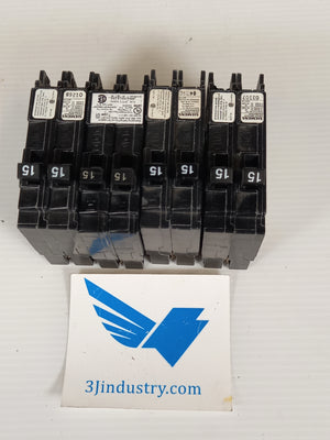 Q1515NC Lot of 4 - Siemens - 15/15A Tandem Circuit Breaker Plug-In 1 Pole - 120V   -  Siemens Q / QT BREAKER