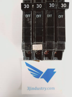 TQP230 Lot of 2 - 30A 1/2" Plug-In - 2 Pole - 240V  -  GE - General Electric TQP & THQP BREAKER