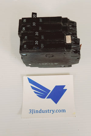 TQP230 Lot of 2 - 30A 1/2" Plug-In - 2 Pole - 240V  -  GE - General Electric TQP & THQP BREAKER