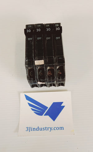 TQP230 Lot of 2 - 30A 1/2" Plug-In - 2 Pole - 240V  -  GE - General Electric TQP & THQP BREAKER