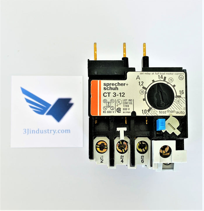 CT-3-12-1.6  -  SPRECHER & SCHUH CT3 THERMAL OVERLOAD RELAY