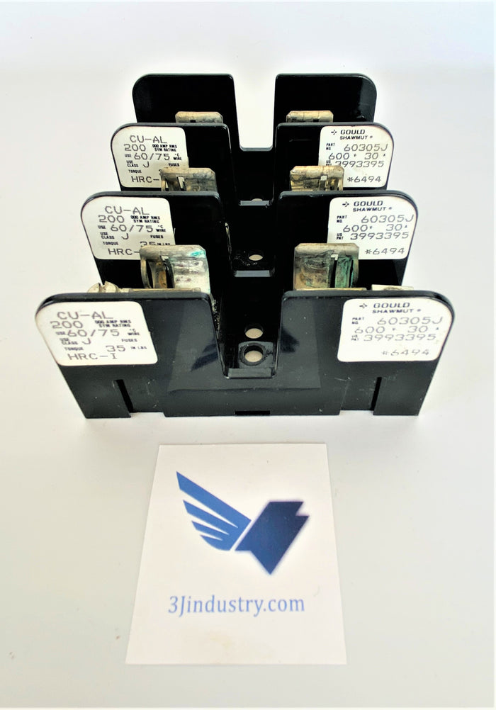LOT OF 3 60305J  -  MERSEN FERRAZ SHAWMUT 603 FUSE BLOCK