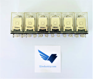 LOT OF 6 - LY2 24VAC  -  OMRON LY2 RELAY