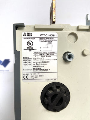 OTDC100U11  -  ASEA BROWN BOVERI OTDC DISCONNECT SWITCH