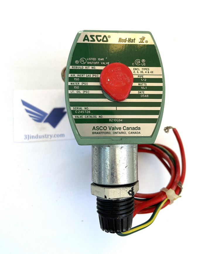 8210G94 - ASCO - 120/60 - 110/50 - 150PSI - 1/2 PIPE - 10,1W - SELENOID VALVE  - 8210G