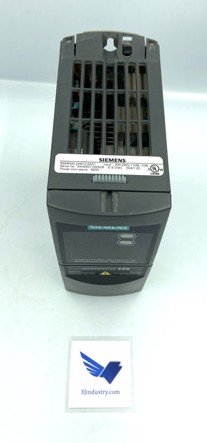 6SE6420-2AB12-5AA1 - MICROMASTER 420 - CLASS A - 200-240V - 3 PHASE  -  SIEMENS 6SE64 AC DRIVE