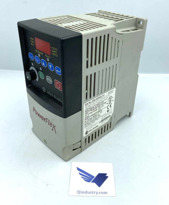 22A-A4P5N114 - POWERFLEX 4  - SERIE A - 1 PHASE - 240VAC -10A - 1HP  -  ALLEN BRADLEY 22AA AC DRIVE