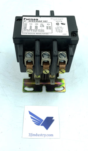 42EE35AF107 - COIL 110/120V - 50/60HZ - 3 POLES - OPEN - 60A  -  FURNAS  42EE35 DEFINITE PURPOSE CONTACTOR