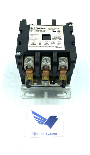 42EF35AF - COIL 110/120V - 50/60HZ - 60A - 3 POLES - OPEN - 600VAC  -  SIEMENS 42EF35 DEFINITE PURPOSE CONTACTOR