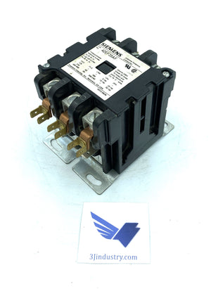 42EF35AF - COIL 110/120V - 50/60HZ - 60A - 3 POLES - OPEN - 600VAC  -  SIEMENS 42EF35 DEFINITE PURPOSE CONTACTOR