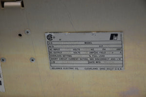 RELIANCE DRIVE 1GAK00467 - 103844-204 V1-SL - 20HP IN 460VAC - OUT 500 VDC 36A    -  RELIANCE ELECTRIC MINPAK PLUS DRIVE