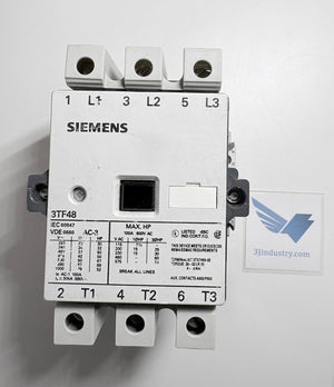 3TF48 -  Siemens Contactors - 3TF48 - 3TF4822-0AK6 -  3-Pole 100A 690V AC 110V/120V