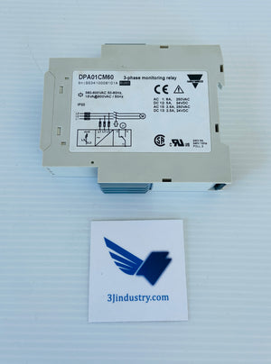 DPA01CM60 - 3 PHASE - 380-600VAC 50/60HZ - 15VA@600VAC/50HZ IP20  -  CARLO GAVAZZI  DPA01 MONITORING RELAY