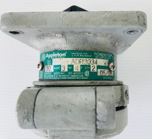 ADR3034 30A 3W 4P 250VDC 600VAC 50-400HZ  -  APPELTON ADR30 RECEPTACLE