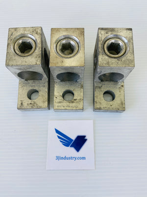 LOT OF 3 - ILSCO D3591 3/0-750 kcmil - aluminium - 620 in lbs  -  ILSCO D3591 LUG