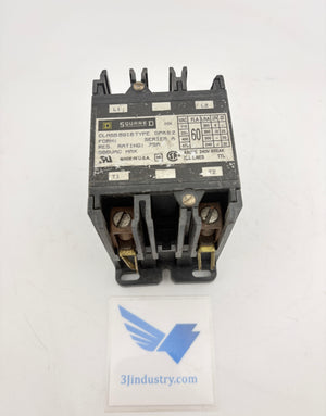 Square D 8910 DPA62 Definite Purpose Contactor 2-Pole 60A 500VAC Series A