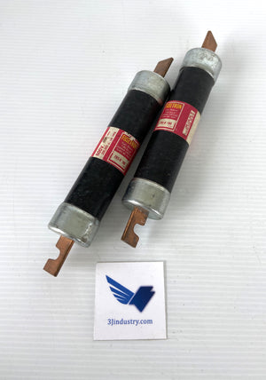 LOT OF 2  - FRS-R 100 - 600V 100A  -  FUSETRON BUSSMAN FRSR100 DUAL ELEMENT FUSE