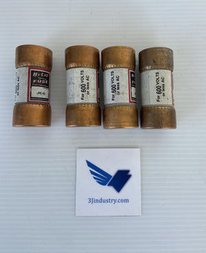 LOT OF 4 - JHC-40 - 4A - 600V CLASS J   -  BUSSMAN JHC40 HI CAP TIME DELAY FUSE