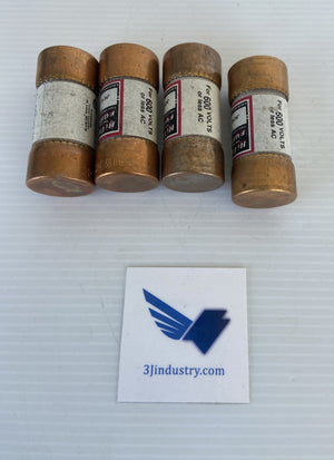 LOT OF 4 - JHC-40 - 4A - 600V CLASS J   -  BUSSMAN JHC40 HI CAP TIME DELAY FUSE