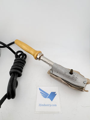 Heat Seal Hand Iron Sealer Adjustable Thermostat 120V Wood Handle Used HT R44055