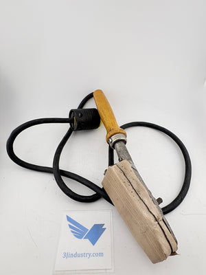Heat Seal Hand Sealing Iron Vintage Adjustable Thermostat 120V Wood Handle
