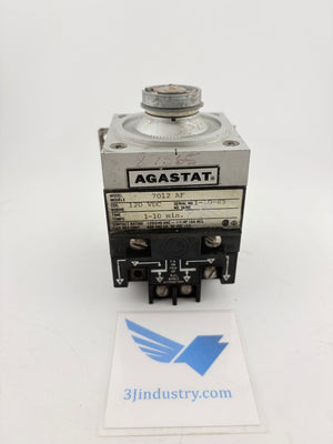 Agastat 7012AF Timing Relay 120VDC Coil 1-10 Min On-Delay Timer