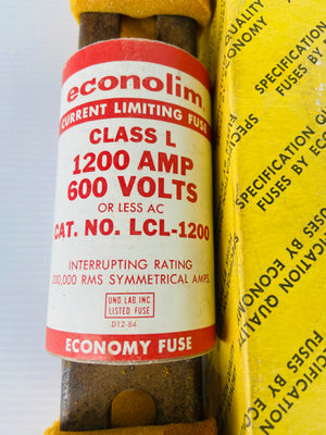 LCL-1200 - 1200A - 600V CL L TIME DELAY   -  ECONOLIM LCL1200 ECONOMY FUSE