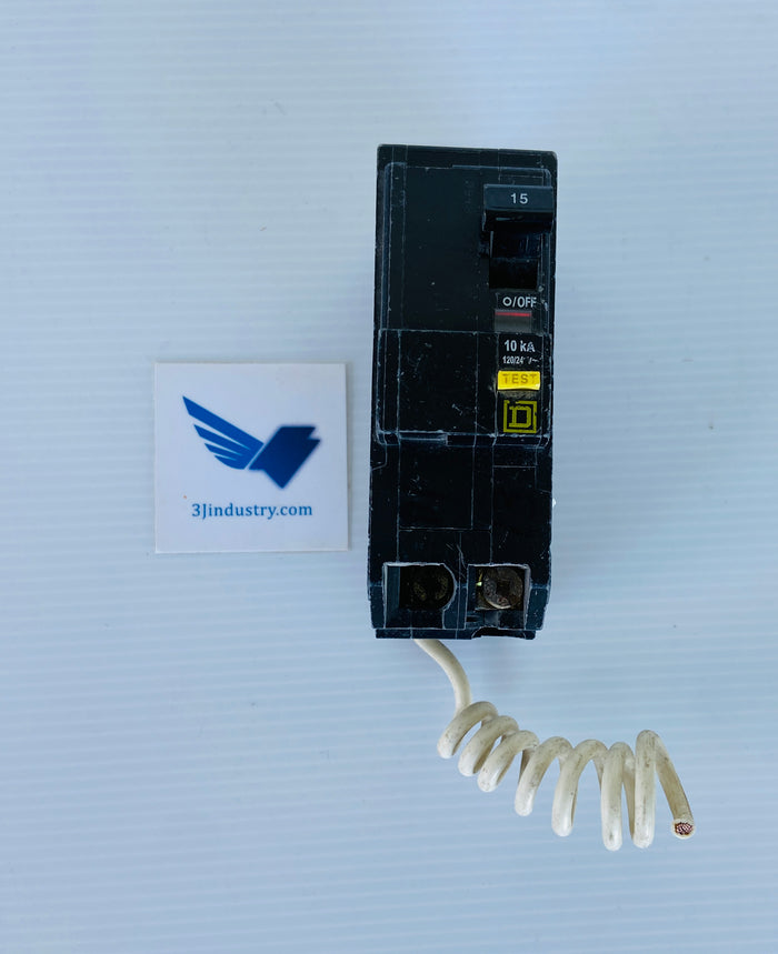 QO215GFI - 15A - 10KA - 120/240V - 2 POLE  -  SQUARE D QO215 BREAKER