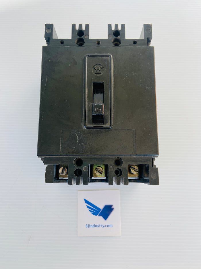 FB3100L - 100A - 3 POLE - 600VAC - 3 POLE LINE PHASE BARRIER BROKEN  -  WESTINGHOUSE FB3100L BREAKER