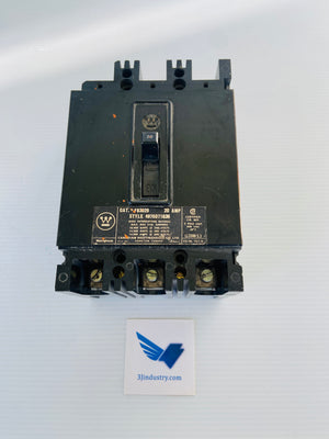 FB3020 - STYLE 4975D71G5 - LINE PHASE BARRIER BROKEN - 20A - 600VAC - 3 POLE  -  WESTINGHOUSE FB3020 BREAKER