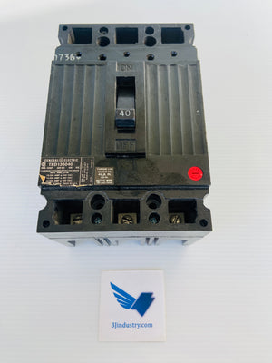 TED136040 - 3 POLE - 600VAC - 40A - 40C - 600VAC  -  GENERAL ELECTRIC GE TED136040 BREAKER